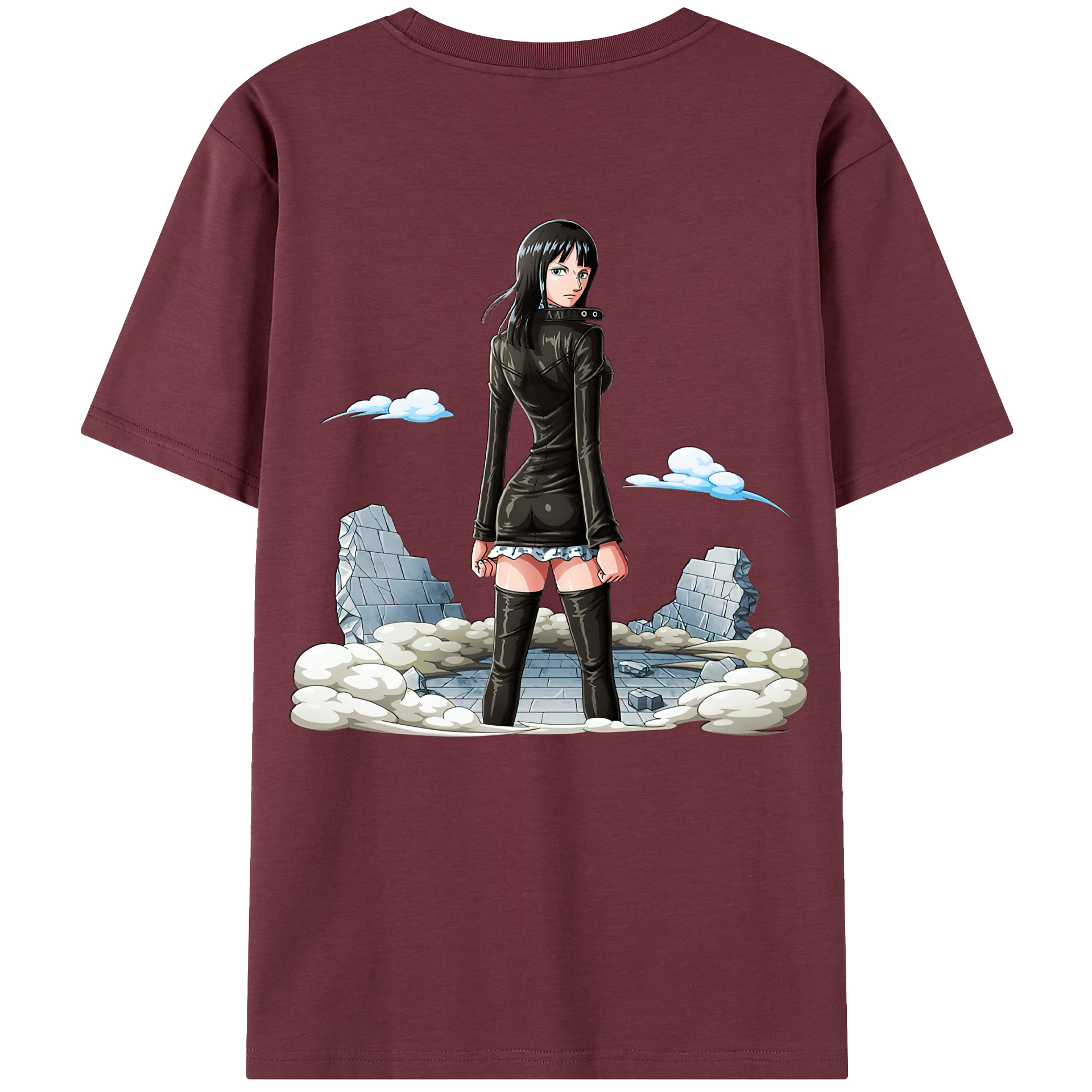 ワンピース ニコ・ロビン ONE PIECE Nico Robin 綿100％半袖Tシャツ（背面プリント）